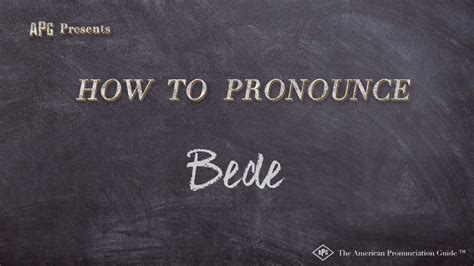 bede pronunciation